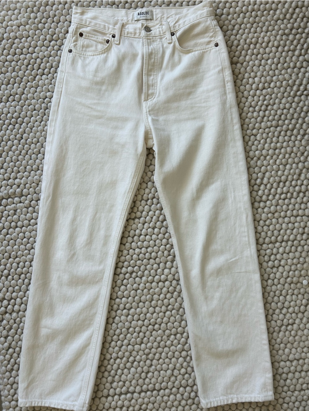 100% Organic Cotton Agolde 90s Jeans White (25)